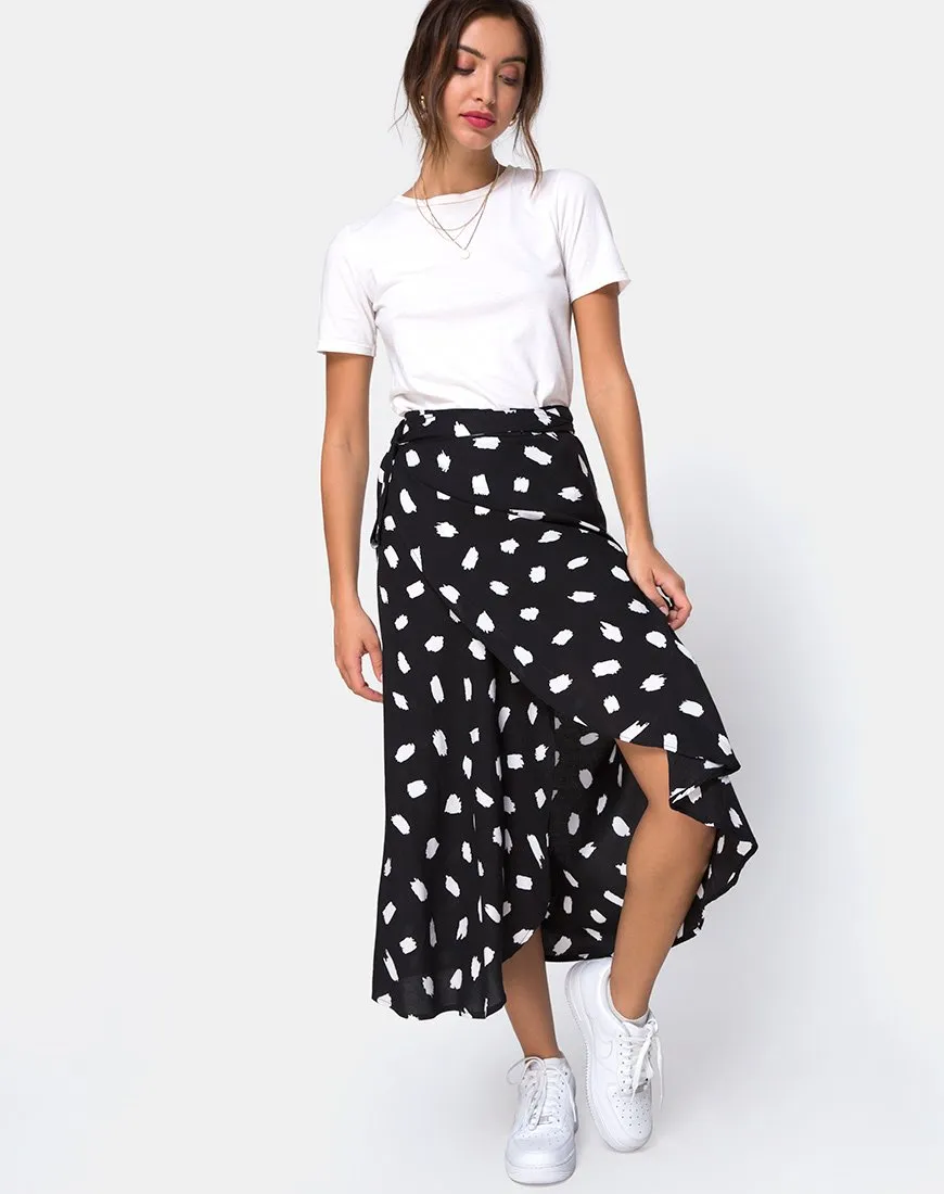 Satha Midi Skirt in Diana Dot Black