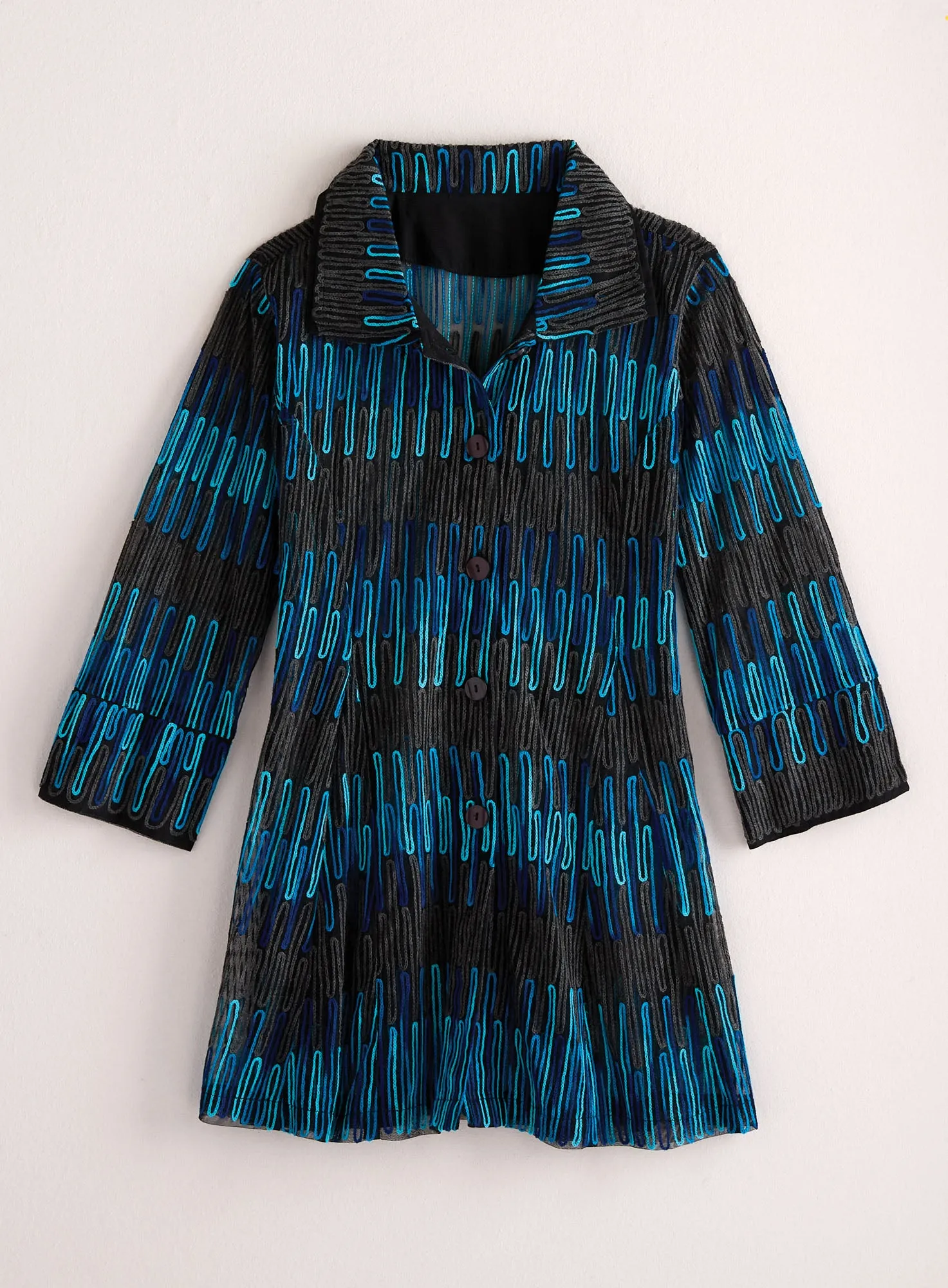 Sheer Zigzag Soutache Jacket