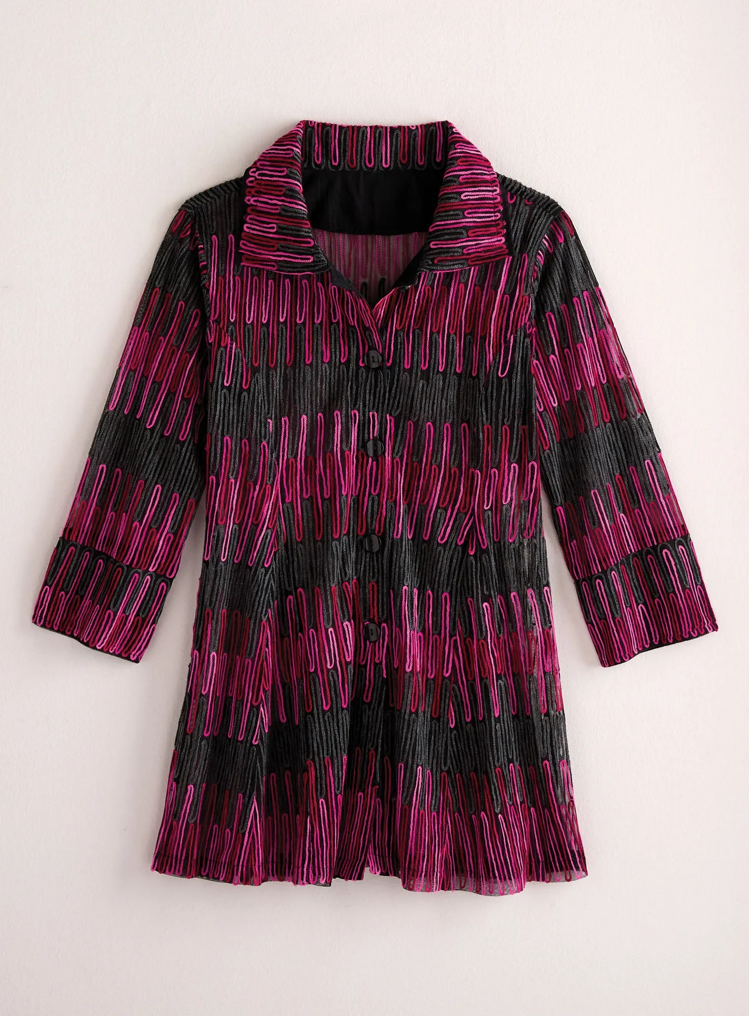 Sheer Zigzag Soutache Jacket