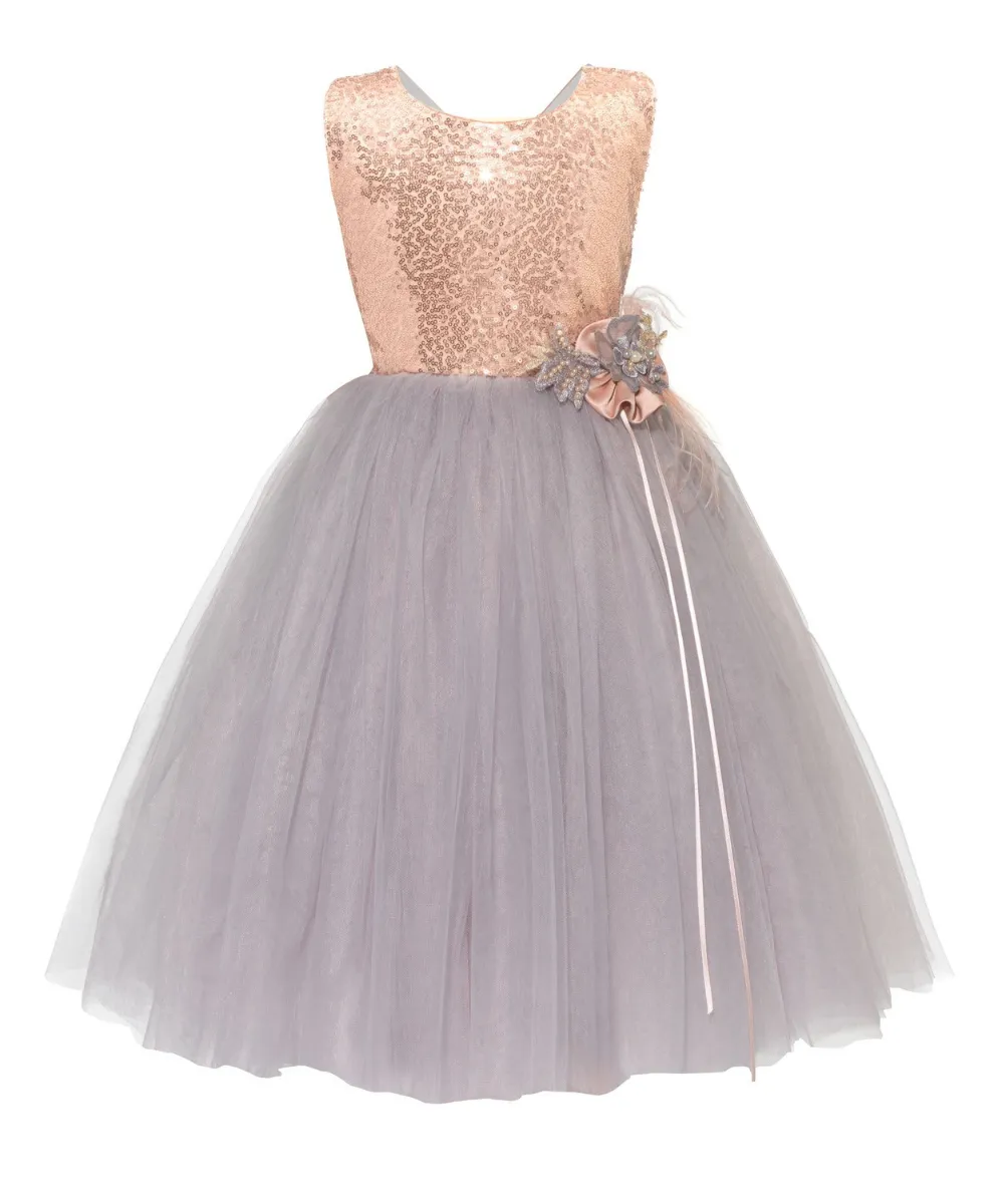 Soft Sparkle Crystal Bow Dress