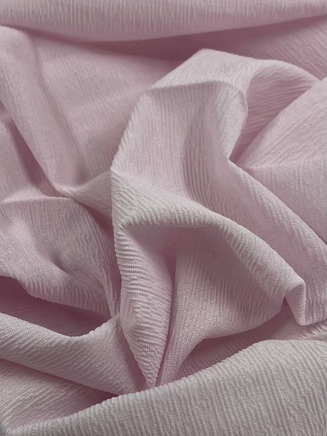 Stretch Crinkle - Soft Pink - 140cm