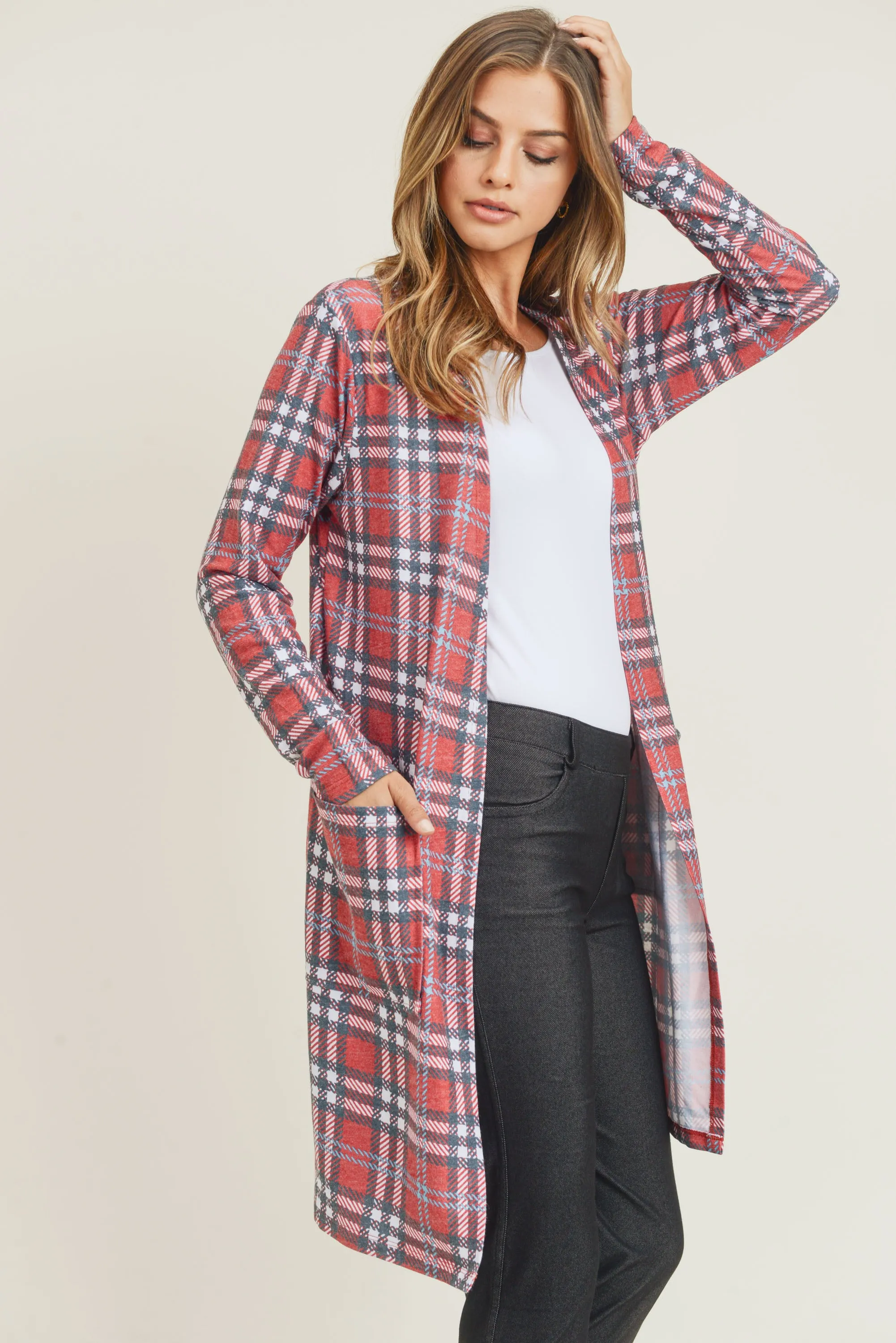 Vintage Plaid Cardigan