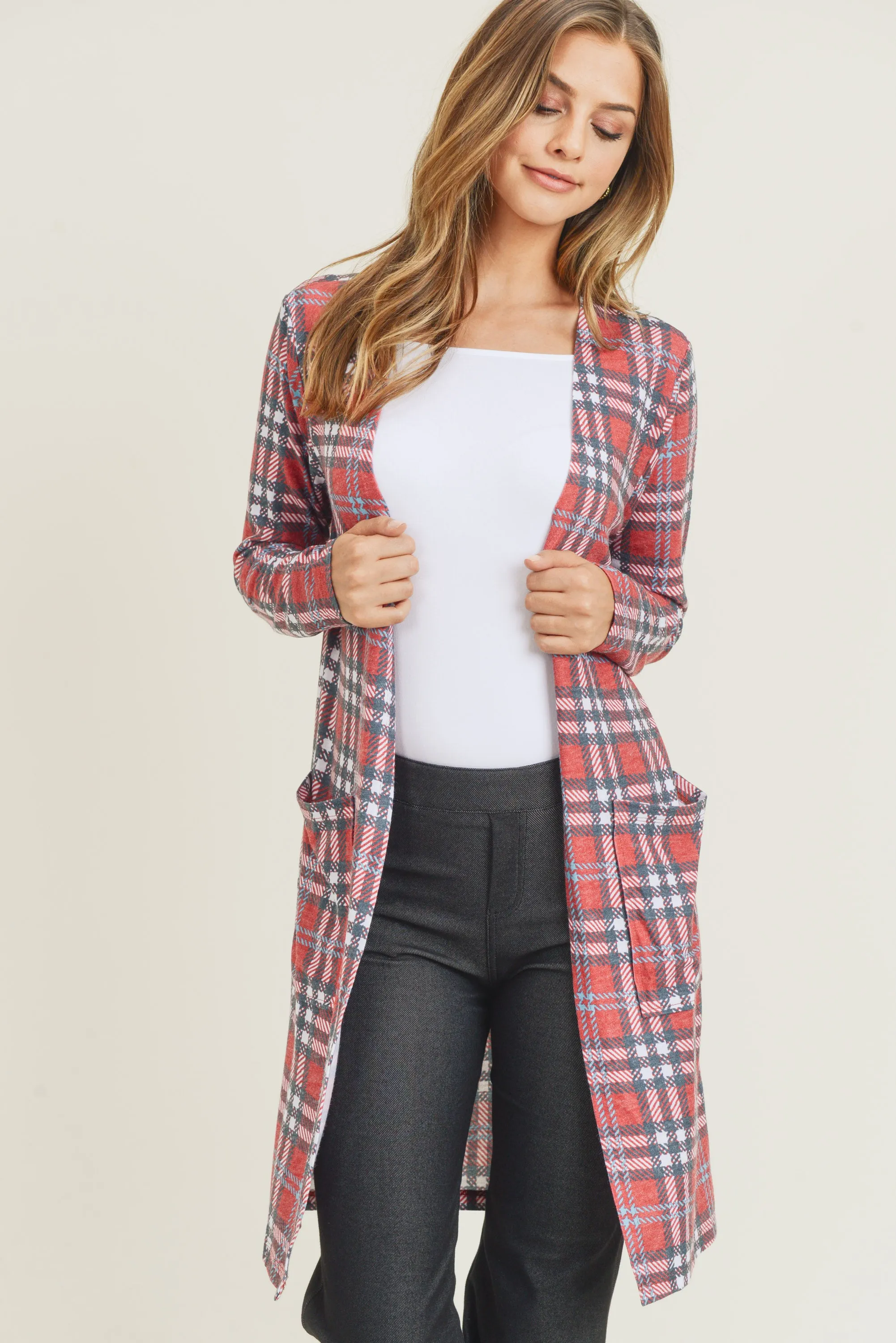 Vintage Plaid Cardigan