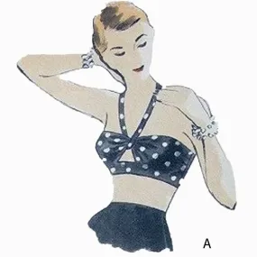 Vogue 1950s Sewing Pattern, Women's Bras, Crop Tops, Rockabilly - Bust 32" (81.3cm)