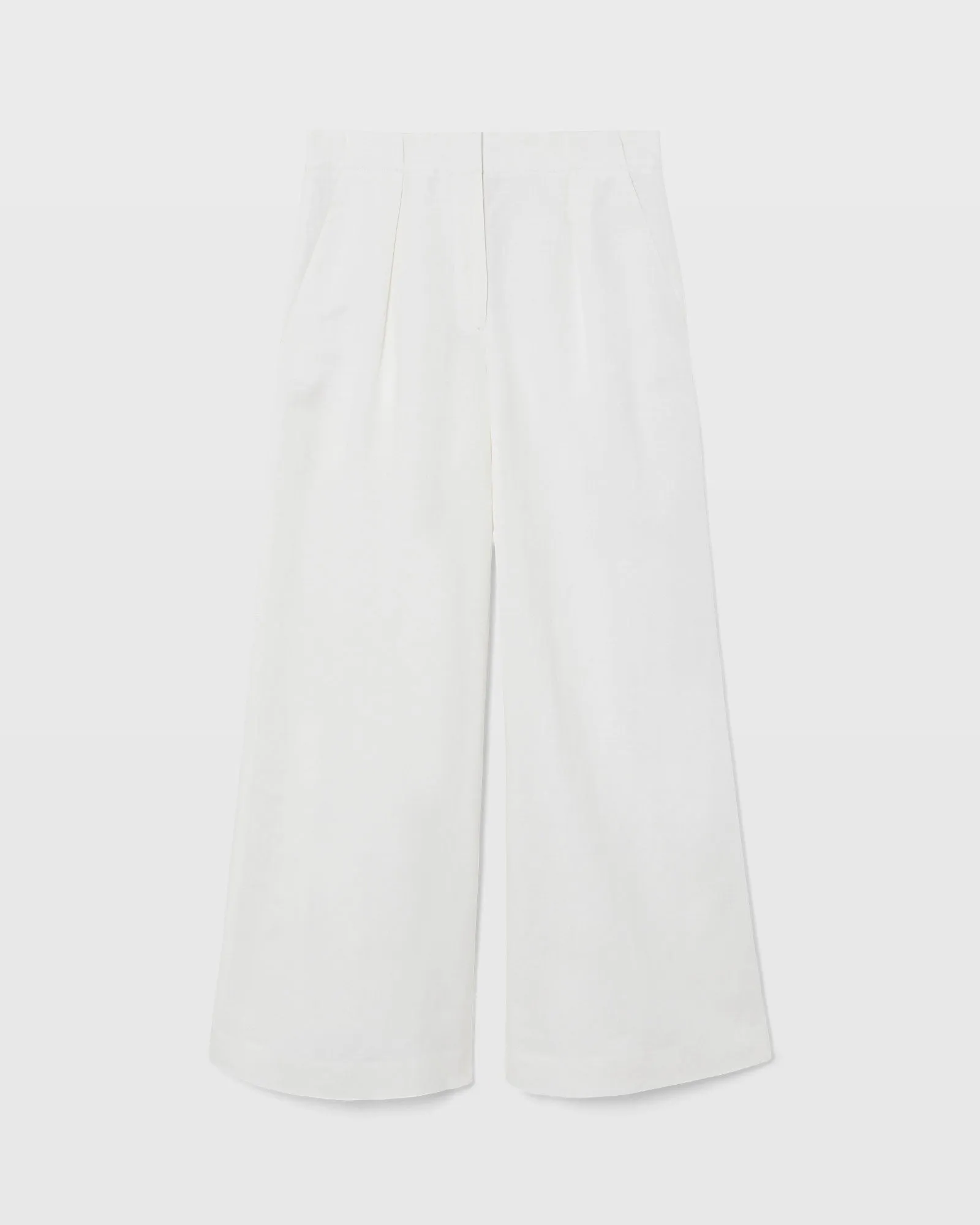 Wide Leg Linen Blend Trouser