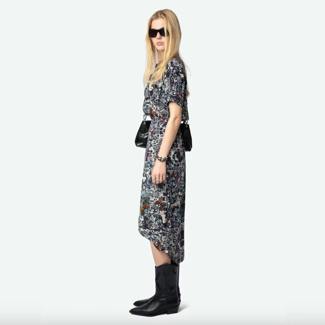 Zadig & Voltaire Rimaz Soft Butterflies Dress - Encre